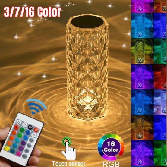 Reachargeable Crystal Lamp With 16 Color Modes
